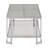 Sharold Chrome Finish Coffee Table With Textured Glass Top