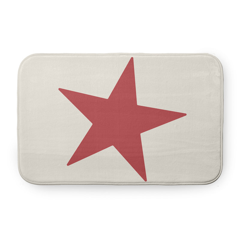 Tapis de bain, L 21 po x L 34 po, Rouge