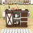 Rolling Kitchen Island Cart with Drop Leaf, Power Outlet, Adjustable Shelves and Storage Drawers-1783712136