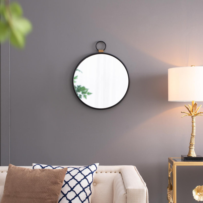 Miroir mural avec cadre noir