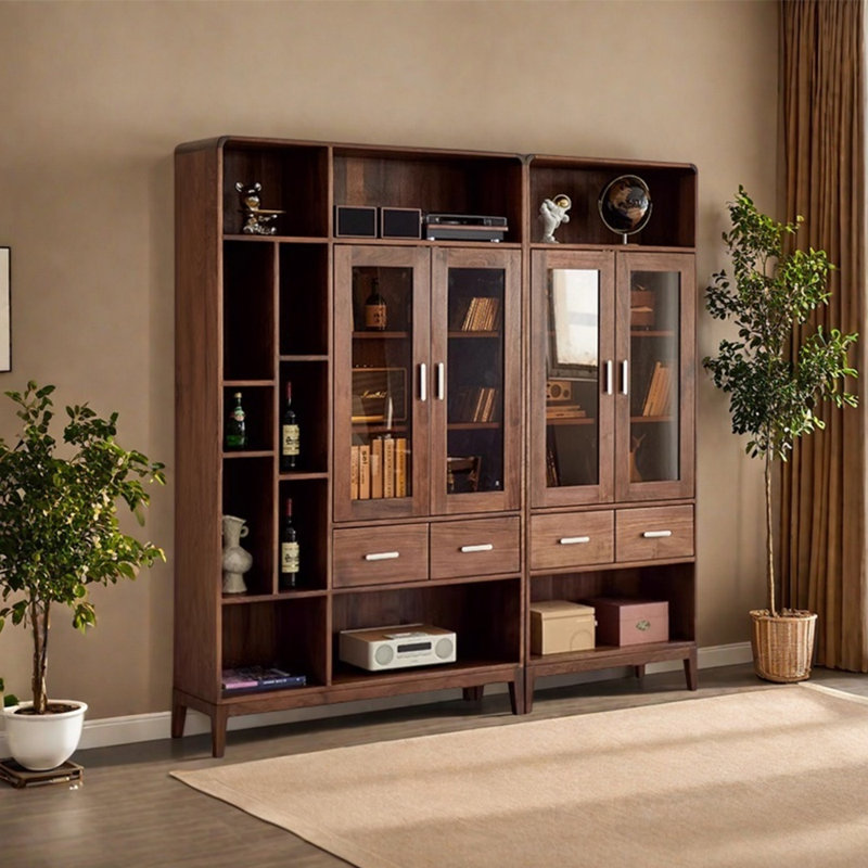 Pure solid wood bookcase