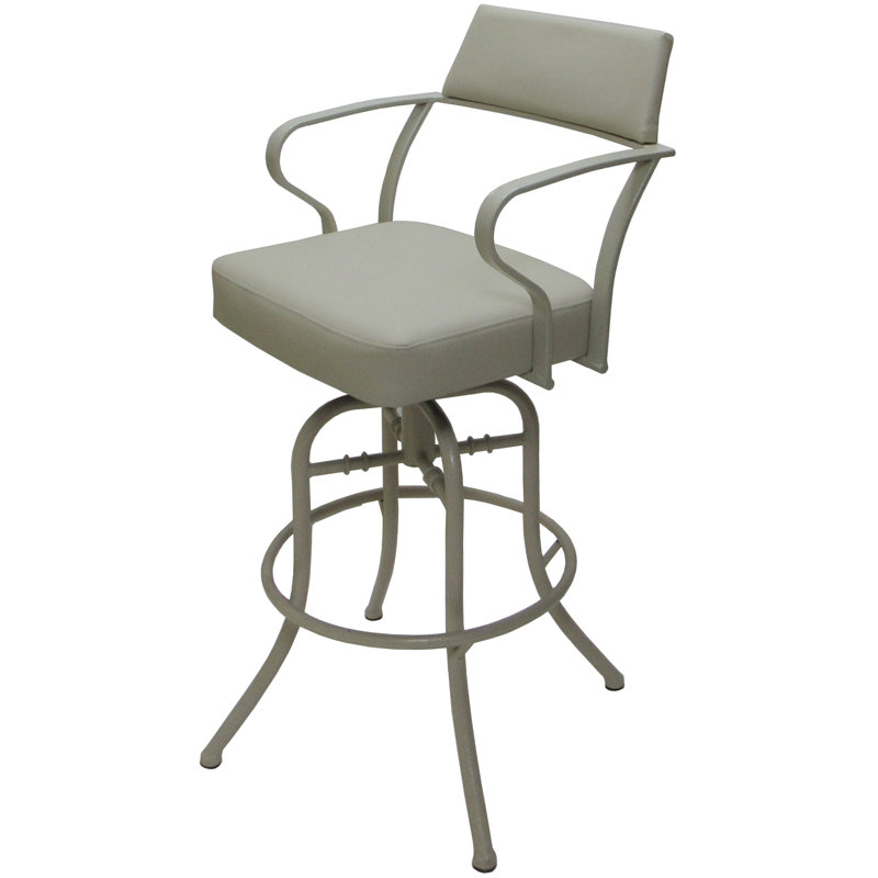 Tabouret de comptoir pivotant 26 po Chiyomi, Vinyle - Beige
