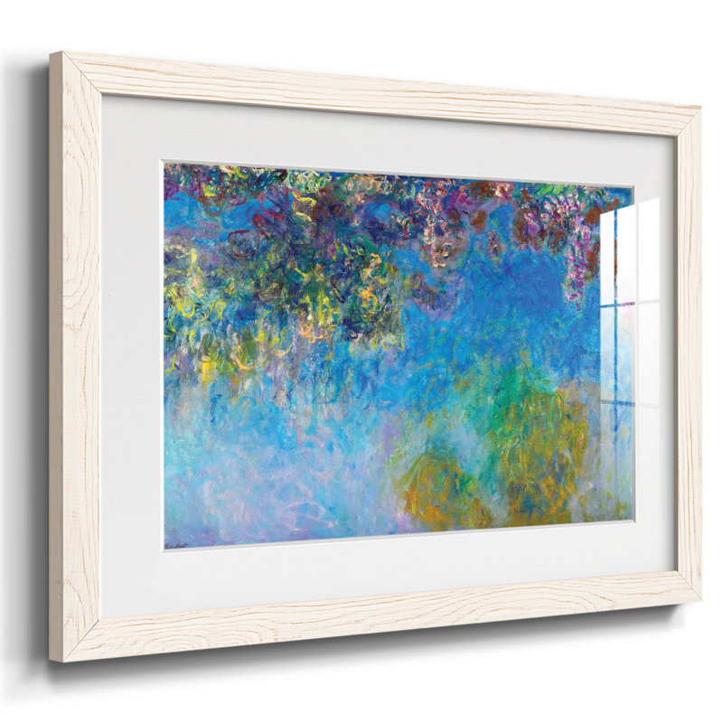 Wisteria - reproduction encadrée rustique avec tableau mat, Blanc, H 18 po x l 26 po x P 1,5 po