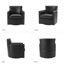 Fauteuil club pivotant en cuir véritable Arsim-897472072