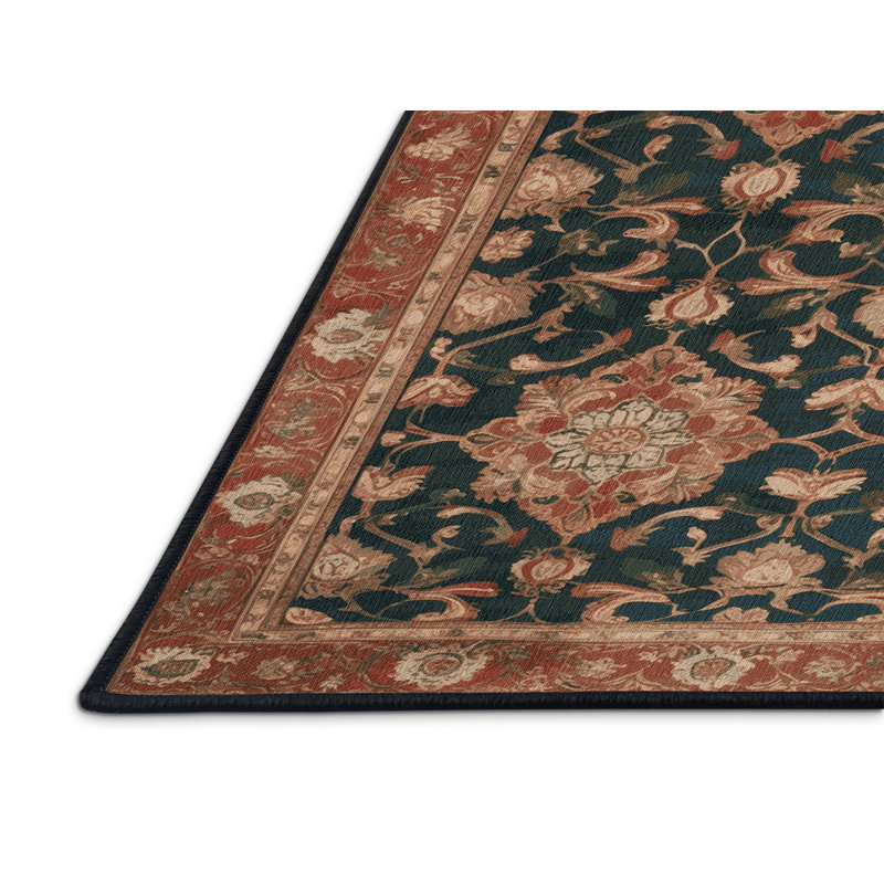 Tapis brun lavable à la machine, Rectangle de 5 pi x 8 pi