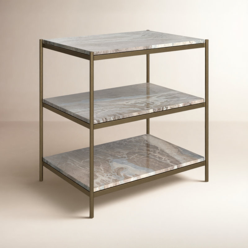 Feltault Nightstand, Antique Brass/Canyon