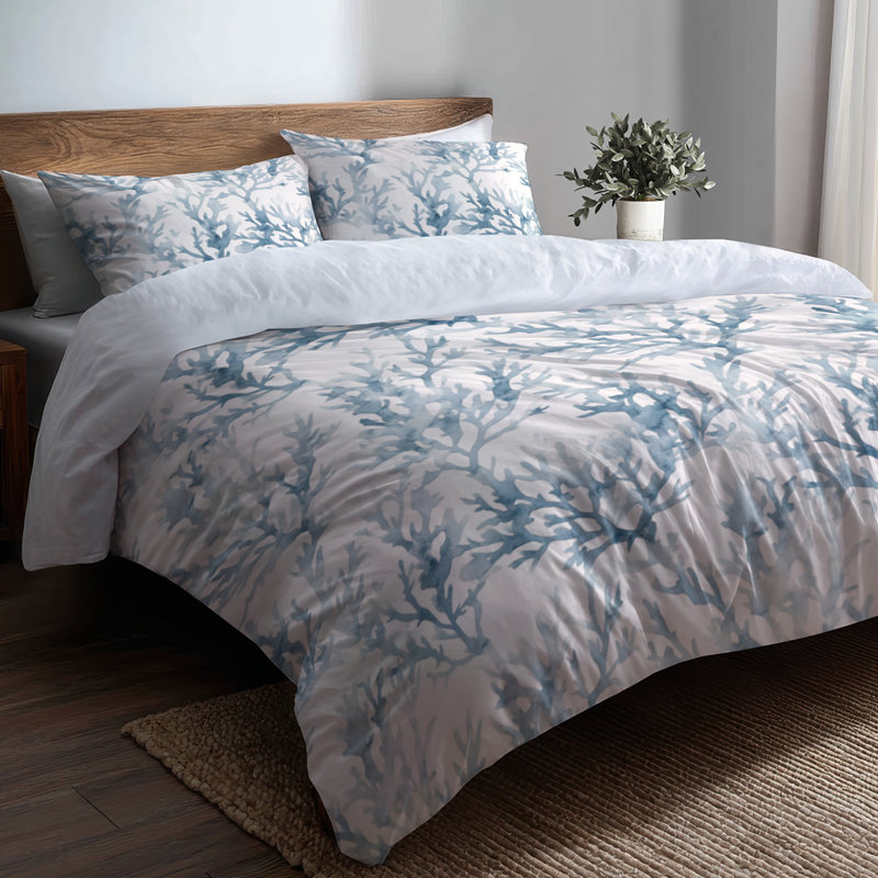 Ensemble de literie à imprimé animal 4 pièces - Ensemble d'édredon bleu clair, Queen Comforter + 3 Additional Pieces