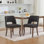 Chaises de salle à manger en bois, chaise de salle à manger rembourrée en tissu moderne, chaise de salle à manger de style campagnard pour salle à manger de cuisine