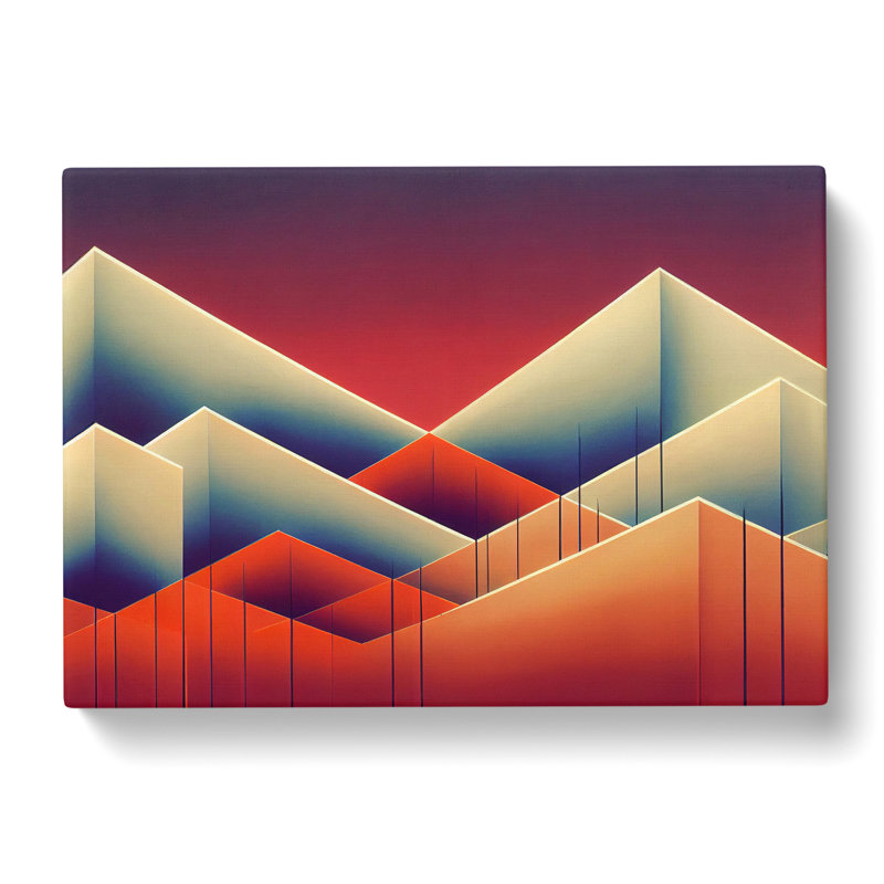 Heartwarming Abstract Mountains - Wrapped Canvas, 35cm H x 50cm W x 3cm D