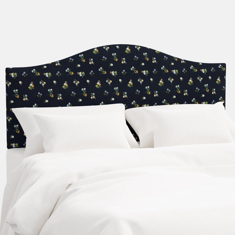 Mayfair Headboard In Ditsy Dahlia Navy, Full/Double, Navy