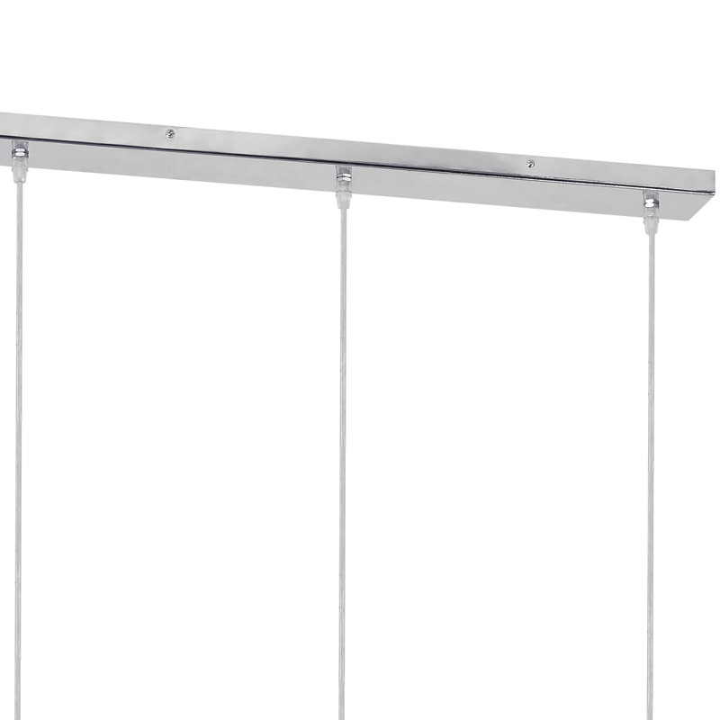 Kaylynn 3 - Light Chrome Kitchen Island Pendant, Black