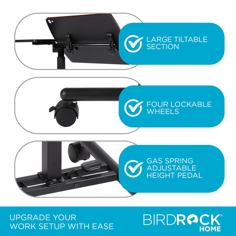 BirdRock Home Tray Table, Brown/Black