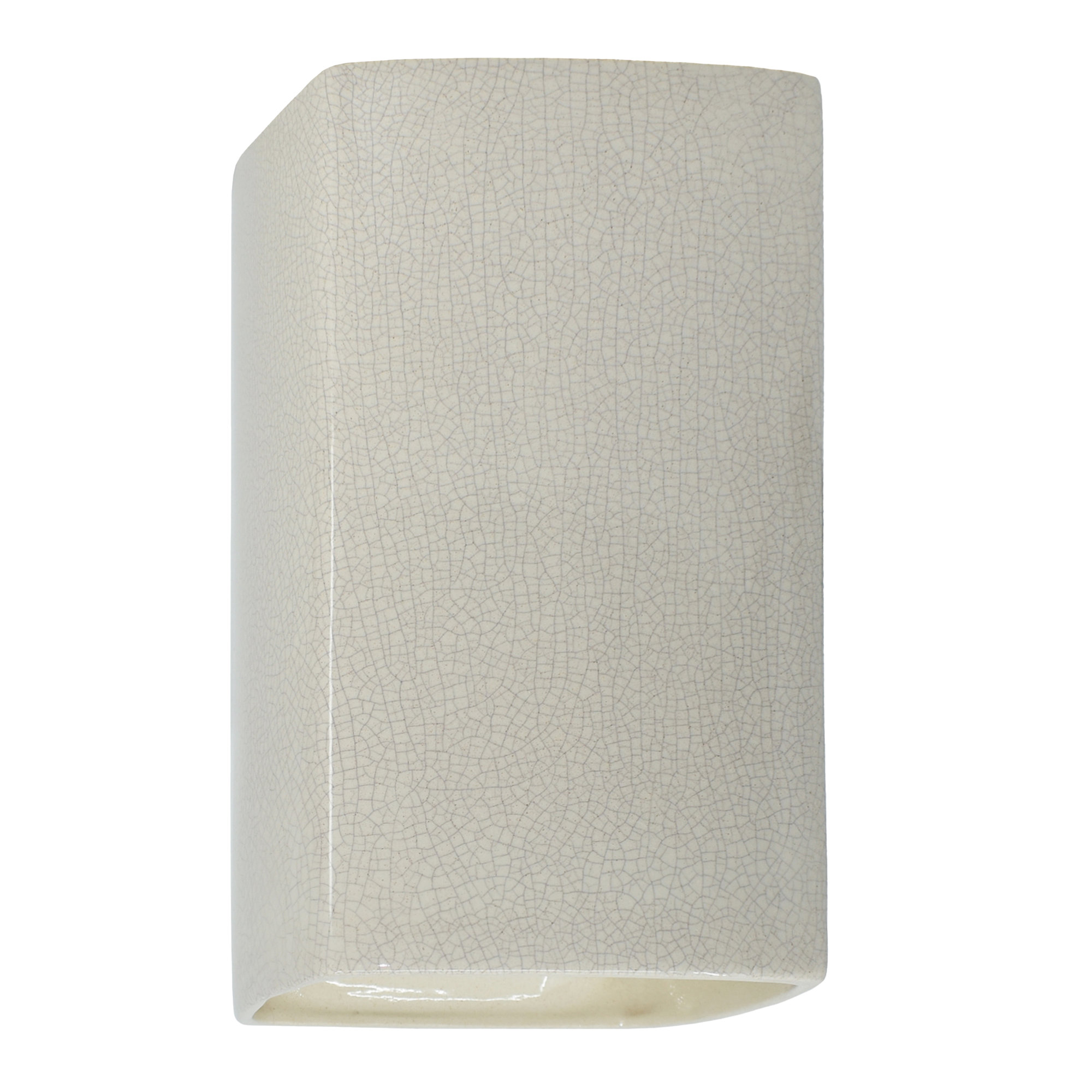 Logan Ceramic 13.5'' H X 7.25'' W Outdoor Wall Light, White Crackle, 13.5" H x 7.25" W x 6.5" D, Incandescent