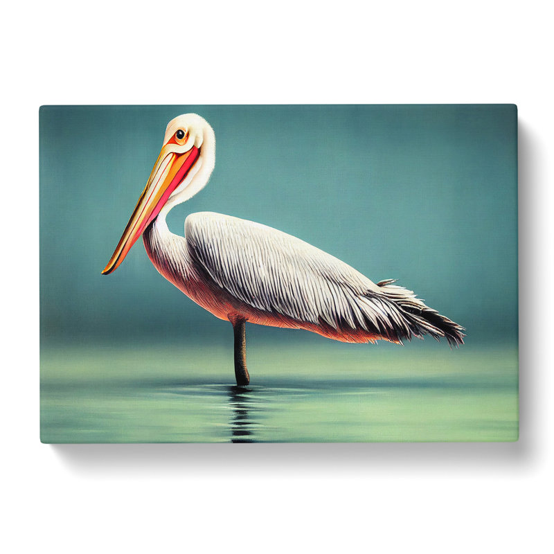 Pelican Portrait - Wrapped Canvas, 40cm H x 60cm W x 3cm D