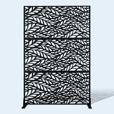 72" H Outdoor Privacy Screen, Freestanding Decorative Privacy Panels for Balcony, Yard & Garden