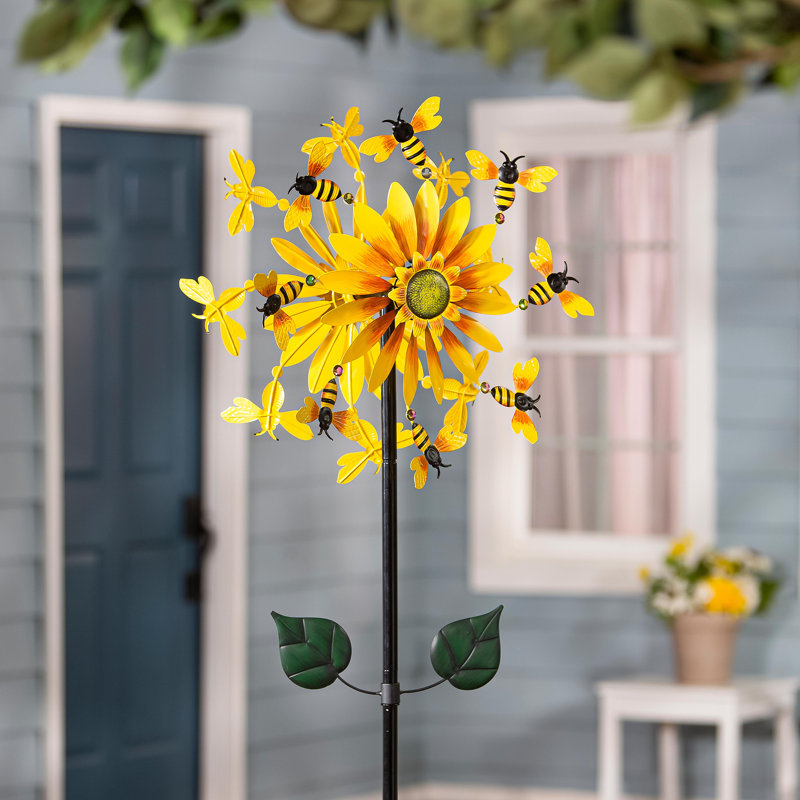 Girouette tournesol et abeilles, 75 po