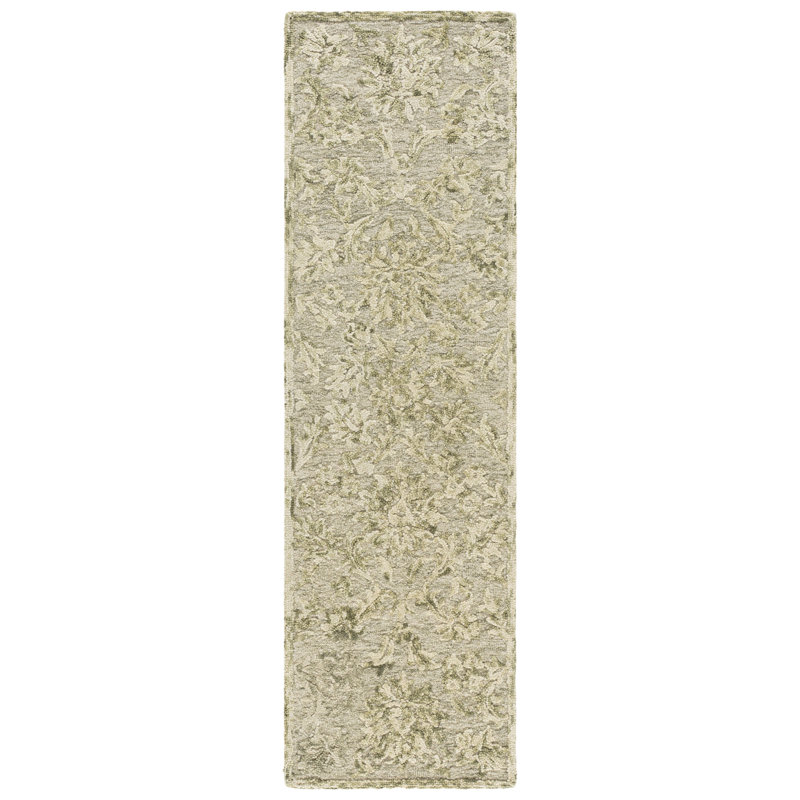 Blossom Hand Tufted Wool;Cotton Solid Color Indoor Rug, 2'-3" X 8'-0" Runner