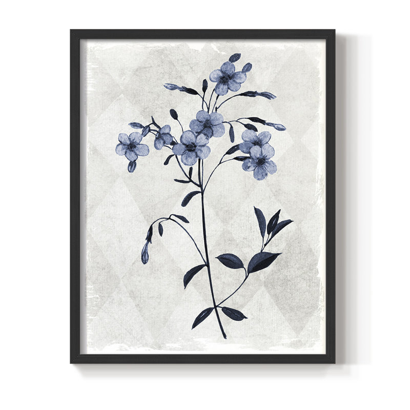Harlequin Botanical III, reproduction encadrée - bois massif, H 15 po x l 12 po, Noir