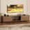 Meuble télé 70 po, meuble télé moderne Mid-Century cannelé avec armoire de rangement pour téléviseur de 80 po ou moins