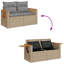  Ensemble de canapé de jardin beige, gris clair