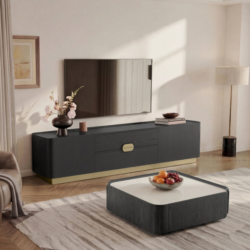 Meuble télé 78,7 po avec tablettes réglables 78,7 po