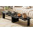 Coffee Table Set, Rectangle Coffee Table With Splicing Design-1313819180