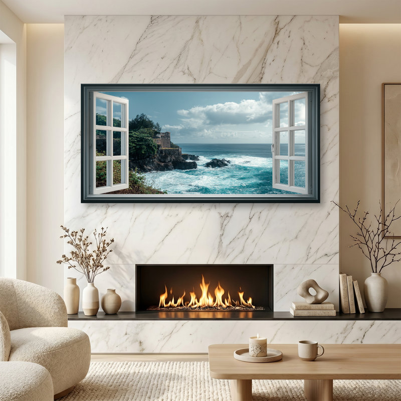 Impression sur toile Rocky Beach, L 48 po x l 24 po, Style 3