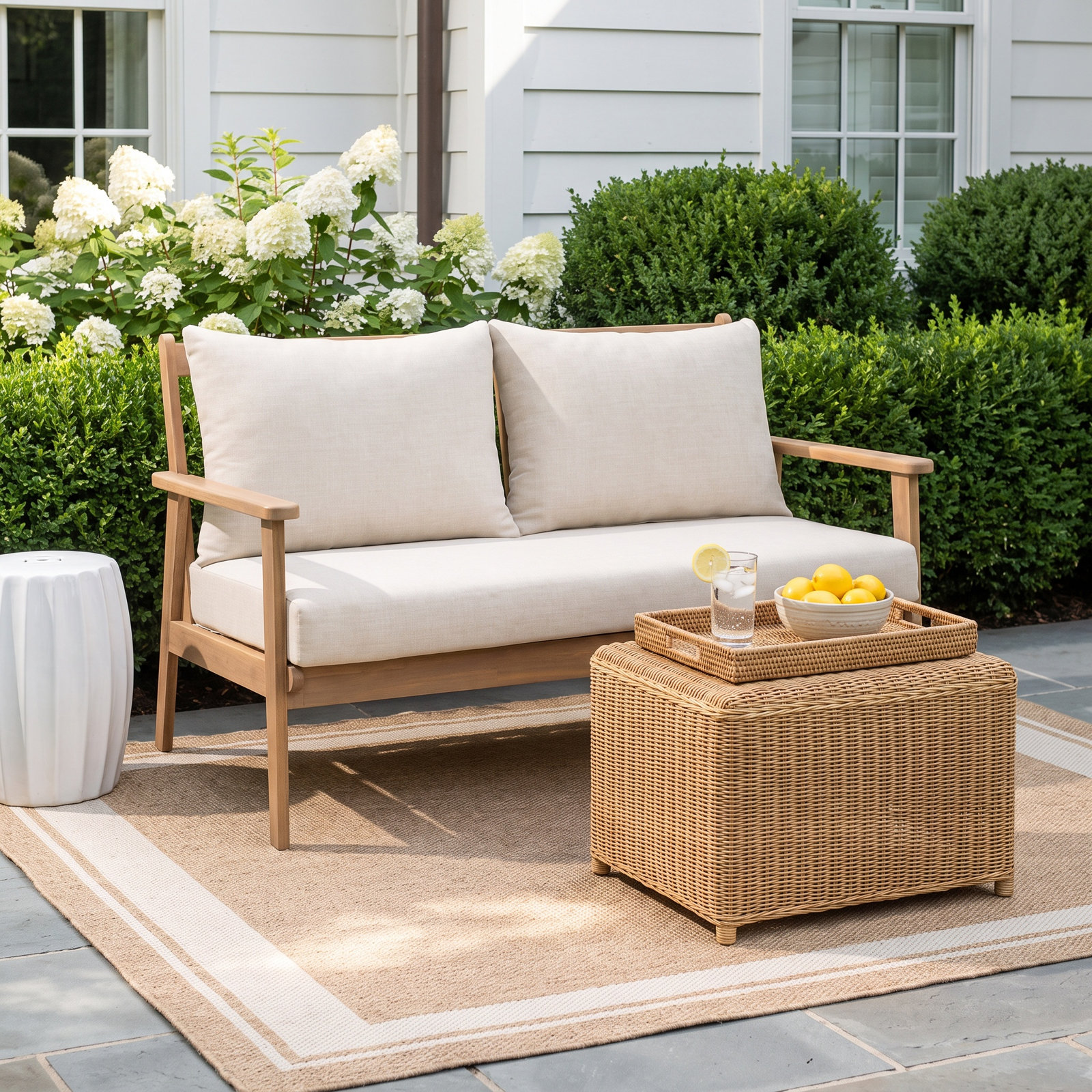 52" Acacia Patio Loveseat