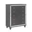 Commode à 5 tiroirs 1 pièce de style contemporain Glam