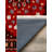 Floral Harmony Collection Digital Print Cotton-Polyester Blend Rug – Red & Floral Pattern-674667671