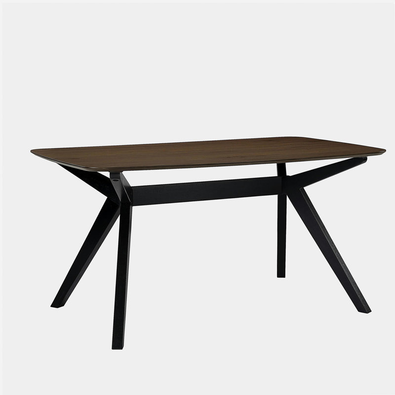 Wood Dining Table ,Walnut+Black