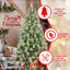 Arbre de Noël 7 pi avec 400 lumières DEL blanc chaud - 1348 pointes en PVC et aiguille dure, 82 pommes de pin, conception à branches articulées, support en métal robuste-1777809930