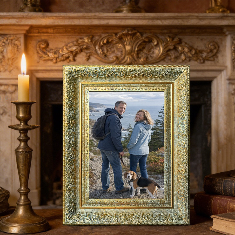 5 "x 7" cadre photo or antique 1pc pour décoration murale galerie, Antique Gold, 1, 5" W x 7" H