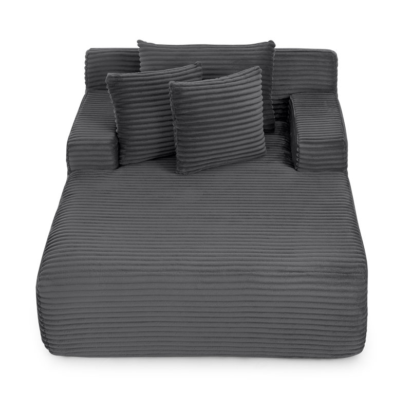 Canapé en osier Boneless, Gris foncé