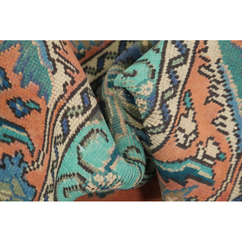 Tapis traditionnel rétro à médaillon floral 4 x 6