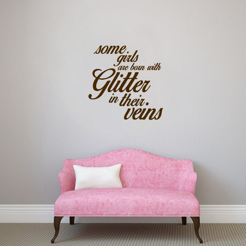 Text & Numbers Non-Wall Damaging Wall Decal, Brown