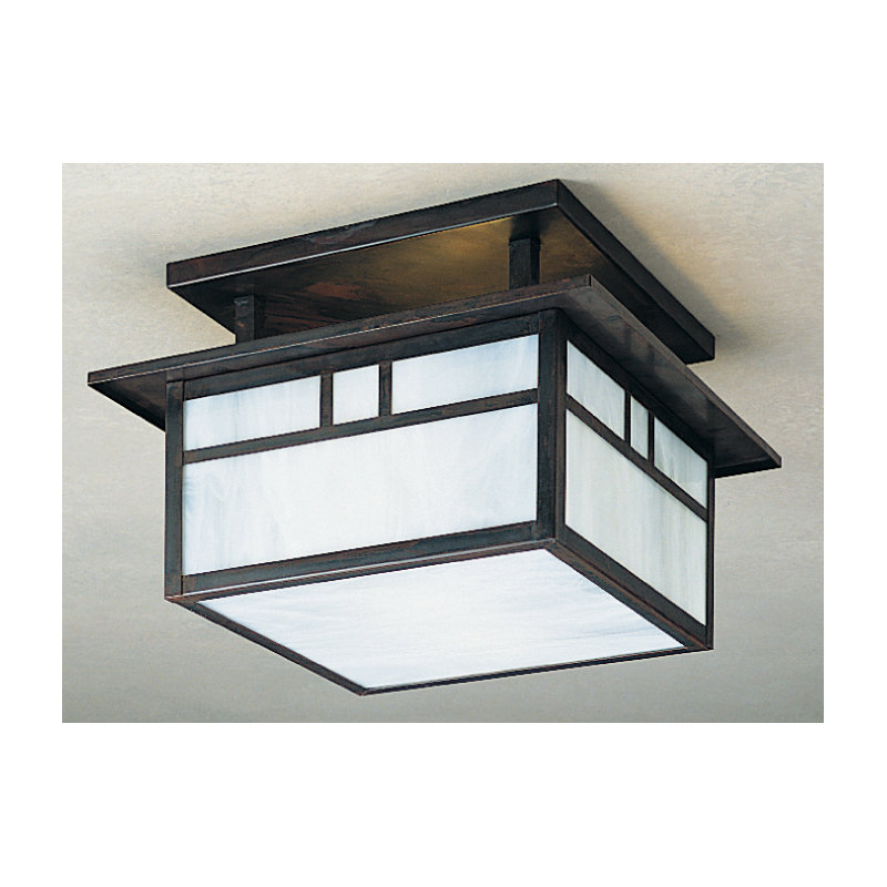Telly Glass Semi Flush Mount, Bronze, Yes, White Opalescent