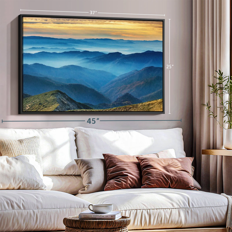 " Calming Mountainscape Canvas Print ", 9" H x 13" W