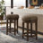 Hornbeck Swivel Upholstered Counter Stool with Solid Wood Frame