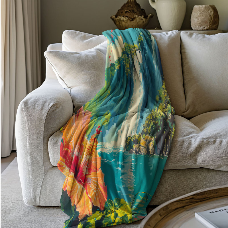 Cascade Island - 1 pièce Sherpa Premium, L 50 po x L 60 po