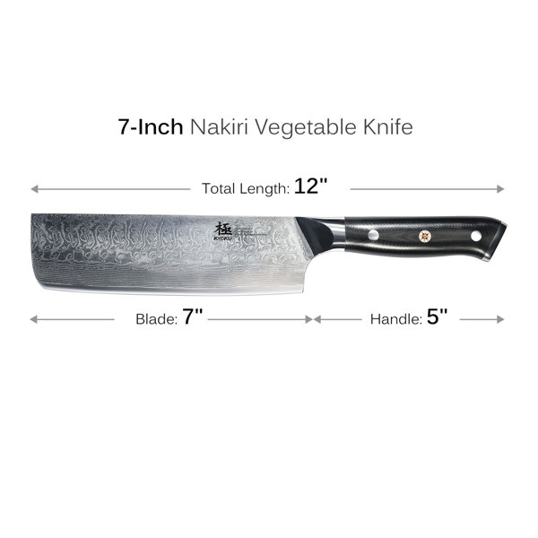 Kyoku Shogun Series 7 - Inch Full Tang Japanese Vg10 Damascus Stainless  Steel Clever Knife