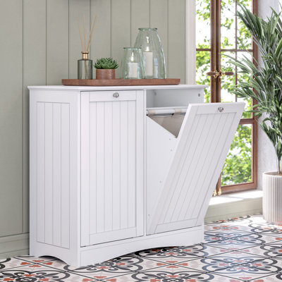 Panier à Linge 3 Niveaux En Bambou Relaxdays - Amovible Et Léger - Marron