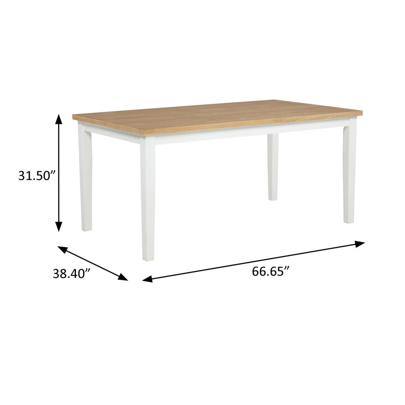 Table de salle à manger 66,65 "de style transitionnel, brun