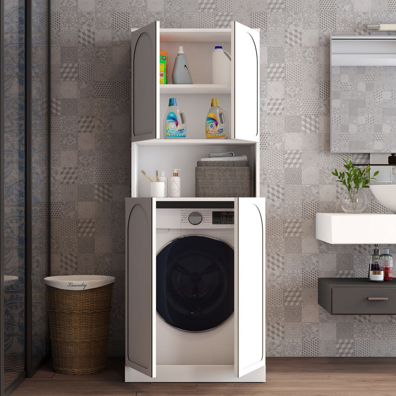 Armoire pour machine à laver, Blanc
