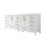 Meuble-lavabo autoportant en bois massif l 84 po x H 35 po avec comptoir en marbre de culture blanc de Carrare et double lavabo en céramique, blanc-820134548-820134553