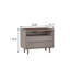 Table de chevet 2 tiroirs Mid-Century avec prises-581823637