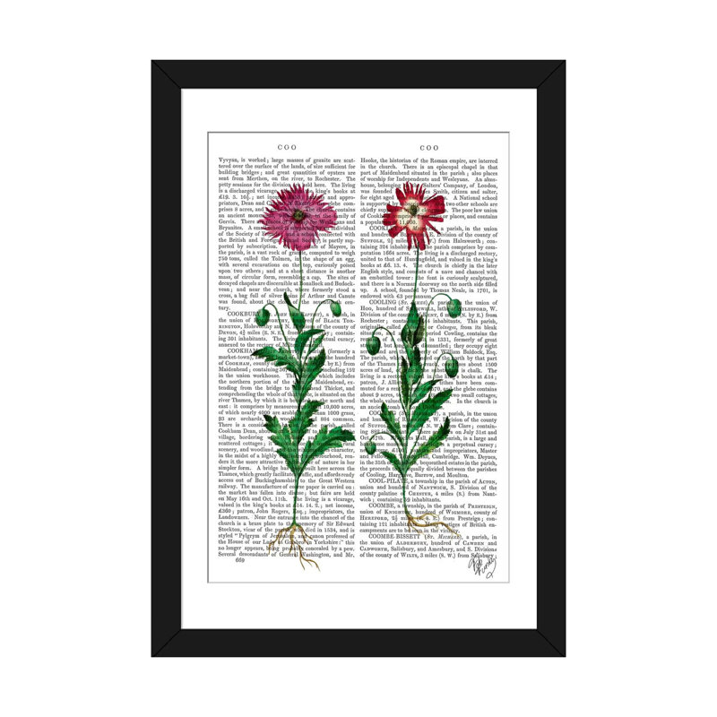«Italian Carnation III», impression sur toile, H 24 po x l 16 po x P 1 po, Papier beaux-arts encadré noir, Blanc