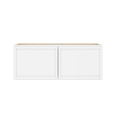 Modern White Birch Modular Wall Cabinet with Narrow-Frame Doors & Soft-Close Hardware for Kitchens and Multi-Use Spaces