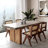 Gray Rectangular Solid Wood Dining Table-1802156767