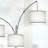 Dimmable Three-Bulb Curved Floor Lamp With Modern, Tall Tree-Shaped Design. Gray Linen Lampshade + Sturdy Base. Includes Three 1000-Lumen LED Bulbs. Suitable For Living Rooms, Bedrooms, And Offices.